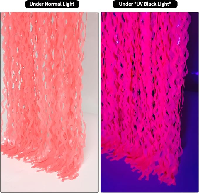 Wavy 4 Pack Watermelon Red Foil Curtain Backdrop - Image 3