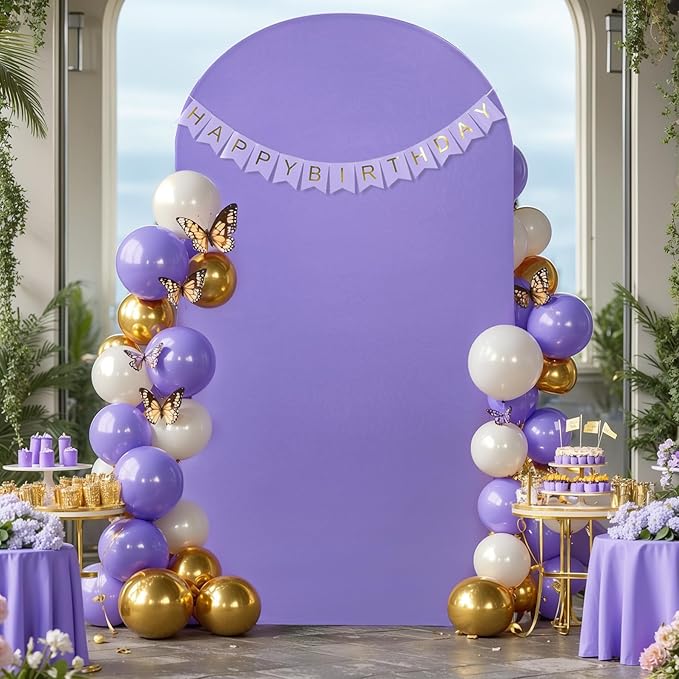 7.2FT Lavender Arch Backdrop Cover - Image 6