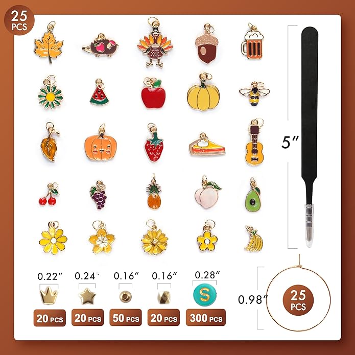 DIY Wine Glass Charms Kit, Glass Identifiers - Image 2