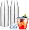 100Counts 9 OZ. Disposable Cups Old fashioned Party Tumblers, 9 Ounce Squat by ByvivaceDisposables