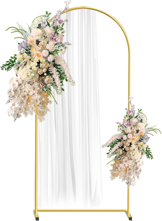6FT Gold Metal Arch Backdrop Stand, Square Balloon Arch Stand Wedding Frame by CHUNQIANGCAIDESIGN