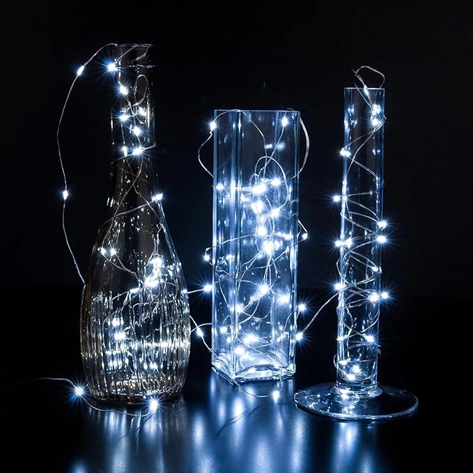 24 Pack White Fairy Lights 7Ft 20 LED Twinkle String Lights 3 Modes Battery - Image 5