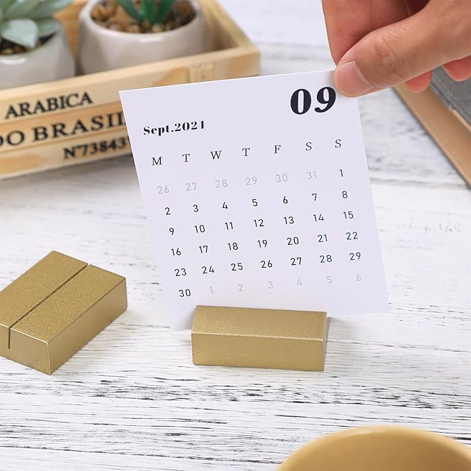 UNIQOOO 12 Pack Gold Birch Wood Stands /1.2mm Slot - Image 3