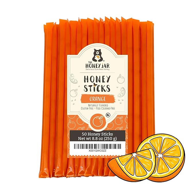 The Honey Jar Orange Flavored Honey Sticks by TheHoneyJar