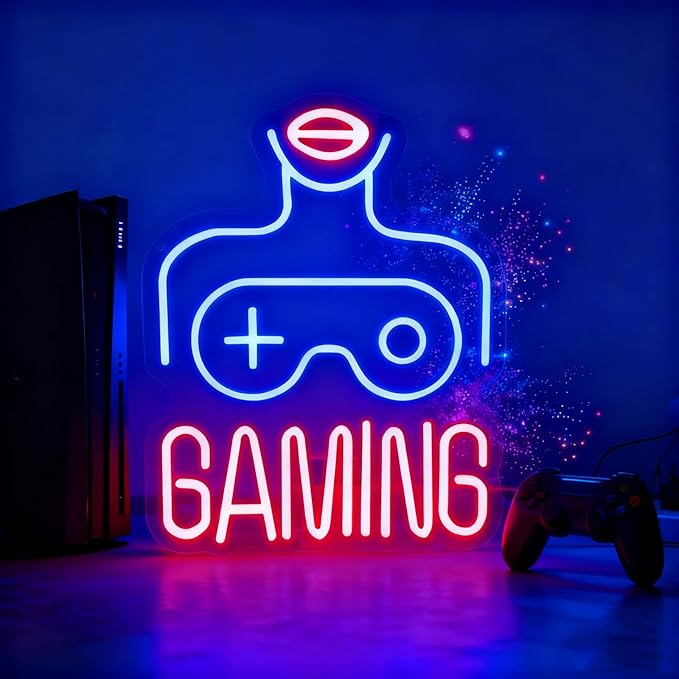 Gaming LED Lights for Wall Decor, Video Game Room Neon Sign Gift for Teens Boys by BEISKAFNVSZ