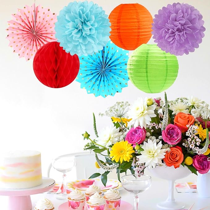 Rainbow Red-Orange Green-Blue Purple Party-Decorations - Image 7
