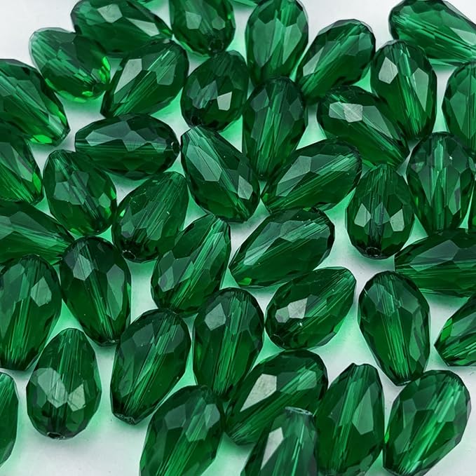 100pcs 8x12mm Teardrop Crystal Glass Beads by Unknown