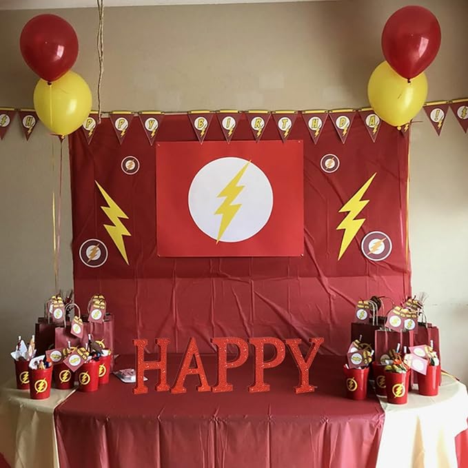 TONIFUL 8 Inch Red Glitter Letter H Table Centerpiece A-Z Red Birthday Party - Image 6