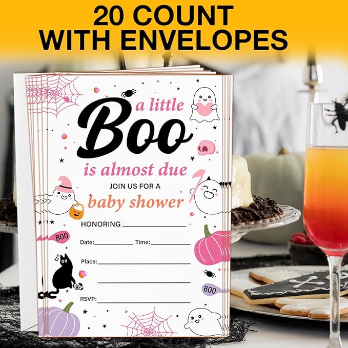 Halloween Baby Shower Party Invitations - Image 4