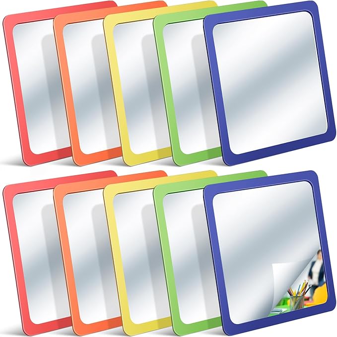 Dandat 10 Pcs Small Mirrors for Kids 6 x 6 Inch Square Shatter Proof Reflector by Dandat