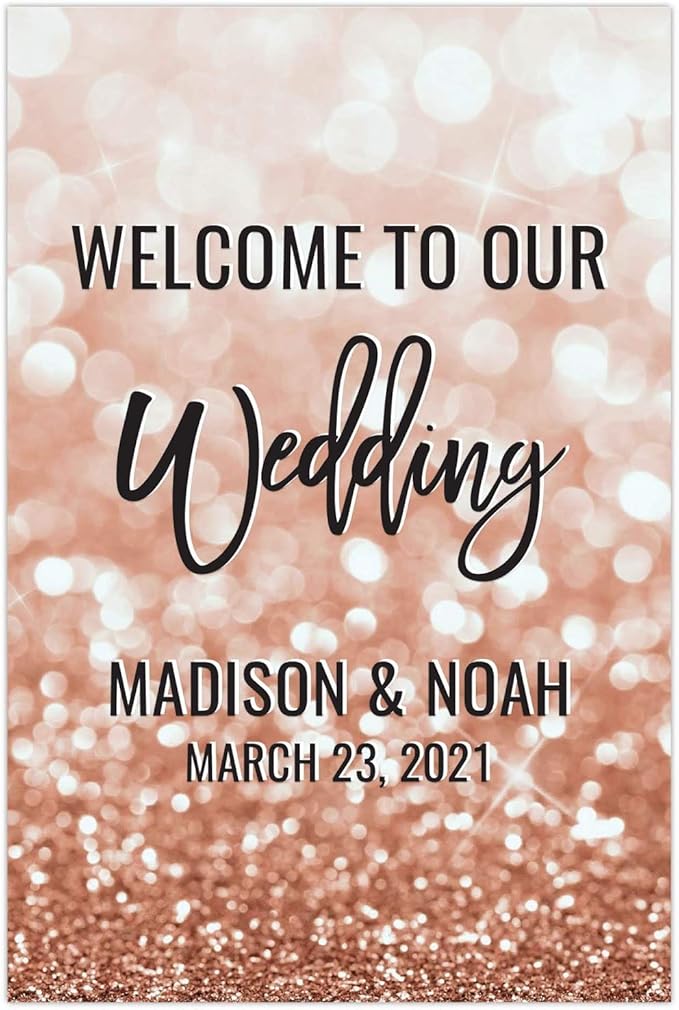 Andaz Press Personalized Extra Large Wedding Easel Board Party Sign, 12x18-inch by AndazPress