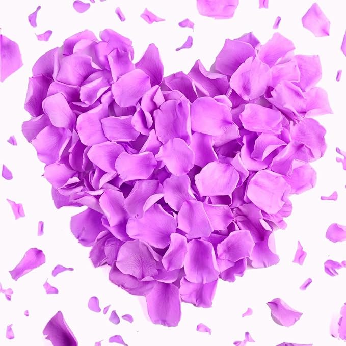 180 PCS Real Purple Rose Petals by Eslibin