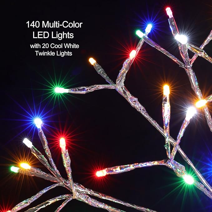 Christmas led Sparkle Ball Hanging Outdoor décorations -Haning Twig Ball - Image 5