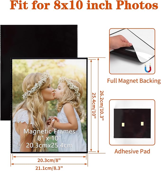 CRUGLA 18 Packs 8x10 Magnetic Picture Frames - Image 2