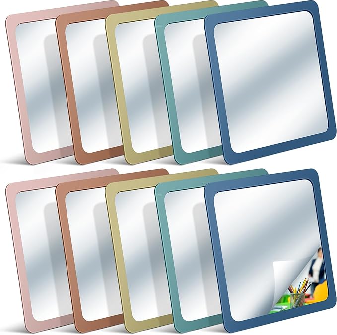 Dandat 10 Pcs Small Mirrors for Kids 6 x 6 Inch Square Shatter Proof Reflector by Dandat
