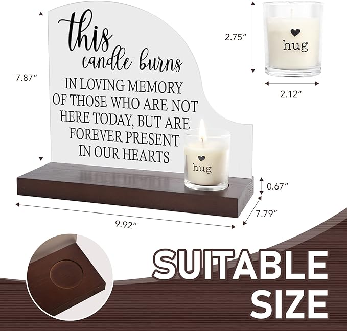 in loving memory wedding sign, wedding decorations, memorial candle, in memory - Image 4