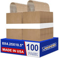 METRONIC Paper Gift Bags 8x4.25x10.5 100Pcs Brown Paper Bags by METRONIC