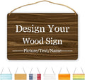 Personalized Wood Board Hanging Door Sign, Custom Welcome Sign Add Your Design by sophiehome