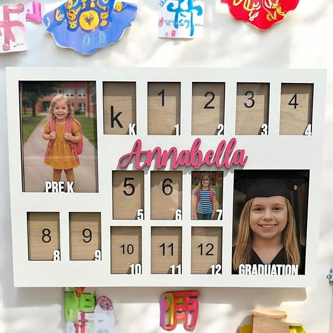 School Years Picture Frame Kids School Frame Graduation Photo holder K-12 - Image 2