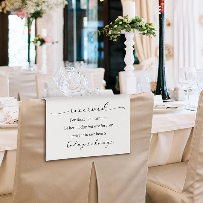 In Loving Memory Wedding Sign, Reserved Memorial Signs Pew Cloths Seating - Image 5