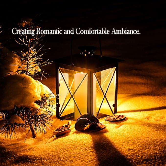 Homemory 7"x3" Flameless Candles Battery Operated, Amber Yellow Light，Realistic - Image 4