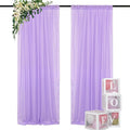 DUOBAO Lavender Chiffon Backdrop Curtain-2 Panels 29"x120" Wide 74cm by 300cm by DUOBAO