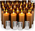 24-Pack Grey LED Flameless Pillar Candles by TLNFHRPI