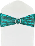 25 Pcs Chair Sashes Sequin Stretch Chair Bands Spandex Polyester Bows by LIZIMI