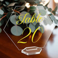 OurWarm Large Acrylic Wedding Table Numbers 1-20, Elegant Printed Calligraphy by OurWarm