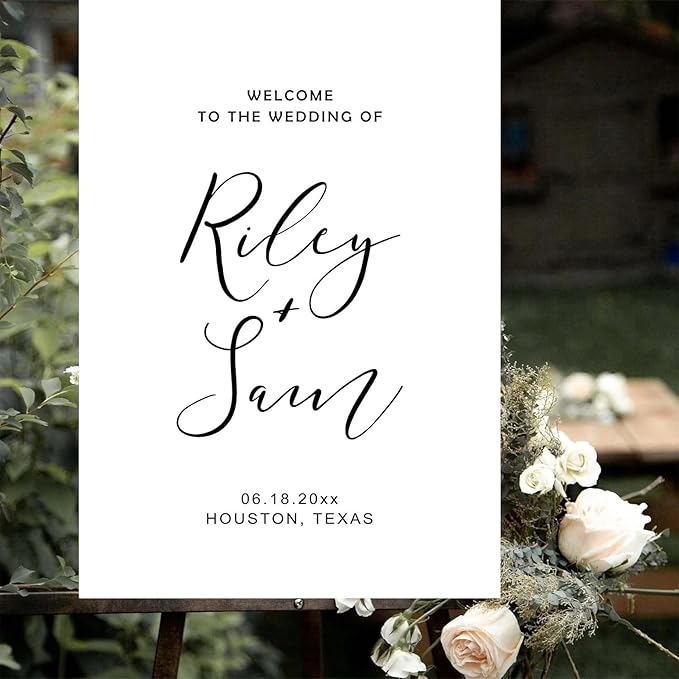 Customized Wedding Welcome Sign, Plastic Wedding Welcome Sign - Image 3