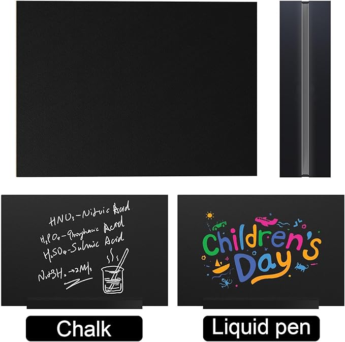 EHWINE Mini Chalkboard Easel Sign Set, 4 Pack 6x8 Inch Wooden Boards - Image 4
