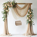 Wokceer Wedding Arch Draping Nude 4 Panels 28.7" x 20FT Sheer Fabric Drapes by Wokceer