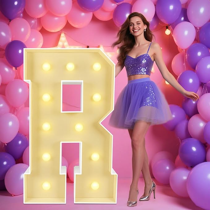 Marquee Light Up Letters: 4FT Large Decorative Signs by Unknown
