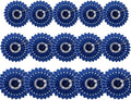 15pcs 6'' 8'' 10'' Royal Blue Paper Fans Decorations Round Tissue Paper Fans by Meeom