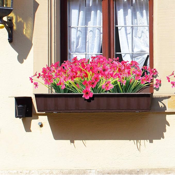 20 Bundles Artificial Flowers Outdoor UV Resistant Fake Flowers No Fade Faux - Image 4