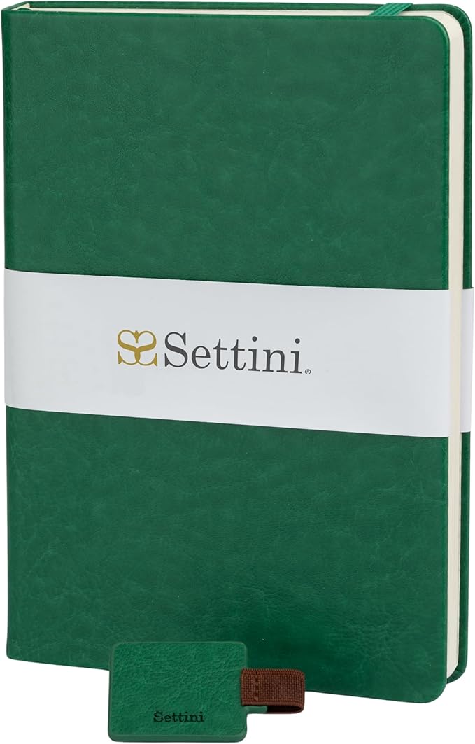 SETTINI Journal Notebook for Writing, Vegan Leather Hardcover Notebook by Settini