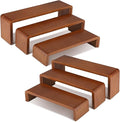 2 Sets, 6 Pieces Total, Wood Risers Display Stand, Cupcake Dessert Cake Stand by Unknown