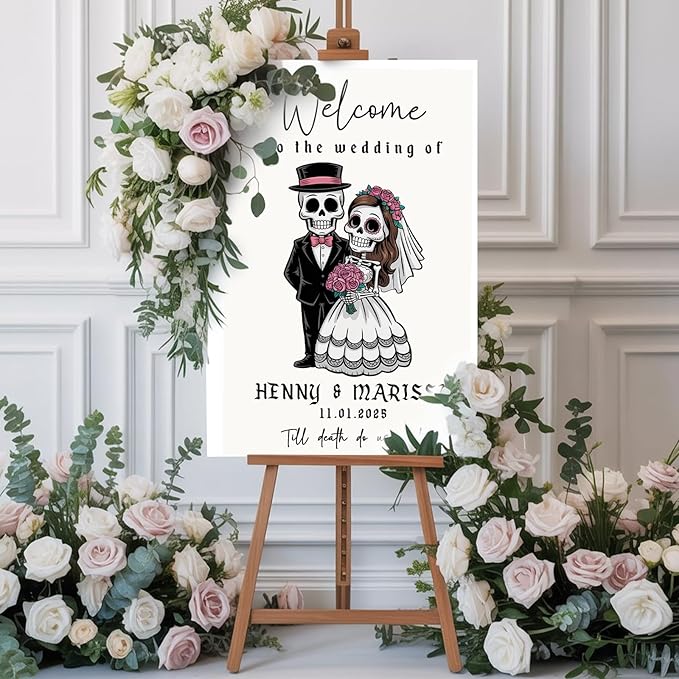 Personalized Halloween Wedding Welcome Sign - Image 3