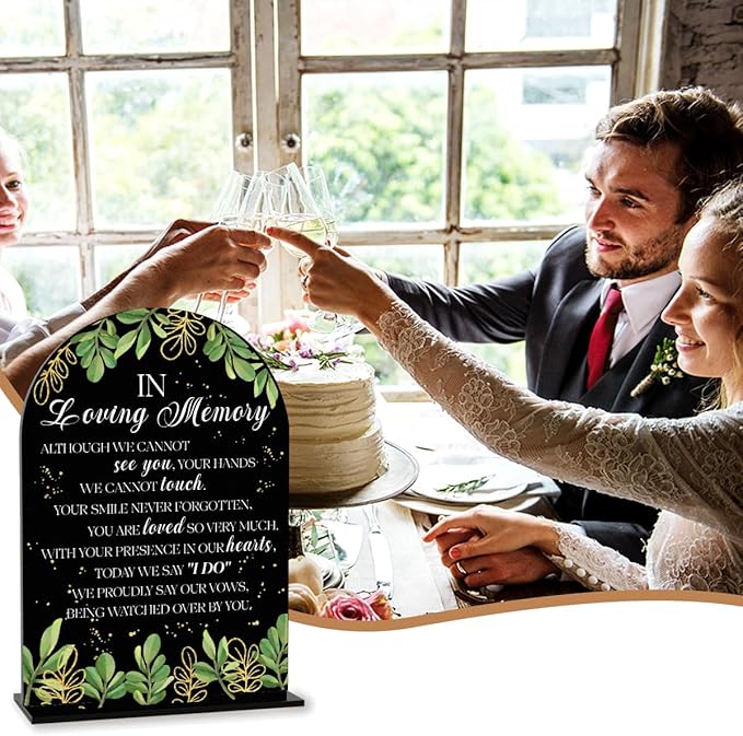 Black In Loving Memory Wedding Sign, In Memory Wedding Sign - Image 6