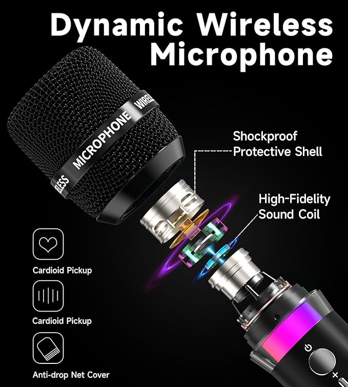 Wireless Microphone, Rechargeable Wireless Microphones - Image 2