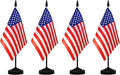 NQ American Desk Flag Set, 8.3 X 5.5 Inch Small American Flags on Stick by NQ