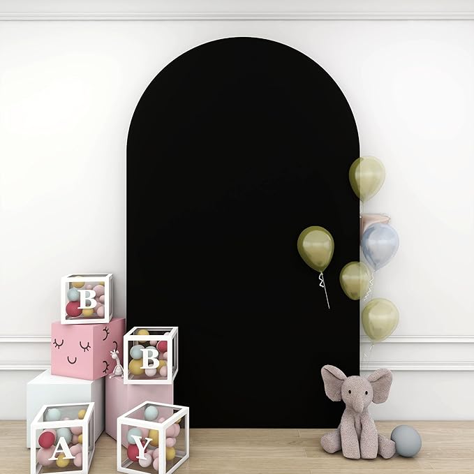 Black Arch Cover 4x7.2ft Arch-Backdrop-Cover Spandex Arched Covers Stretchy - Image 7