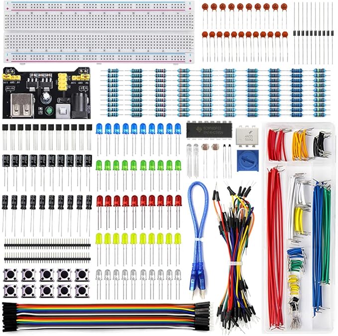 REXQualis Electronics Component Fun Kit w/Power Supply Module, Jumper Wire by REXQualis