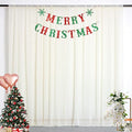 DUOBAO Ivory Chiffon Curtains Baby Shower Background 2 Panels by DUOBAO