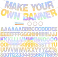 BEISHIDA 116 PCS A-Z Glitter Laser Silver DIY Letter Banner Kit Make Your Own by Beishida