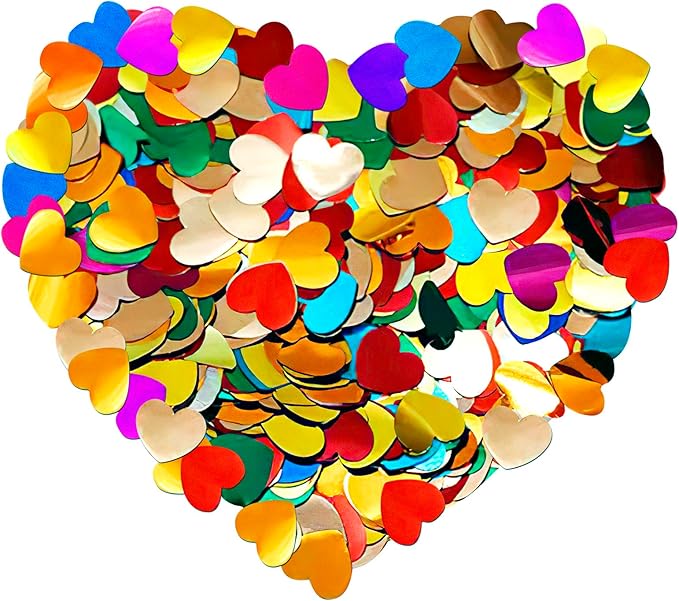Metallic Glitter Heart Shaped Foil Confetti by Unknown