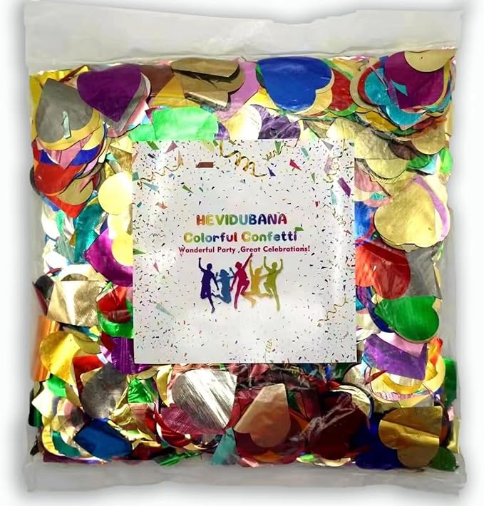 Metallic Glitter Heart Shaped Foil Confetti - Image 5