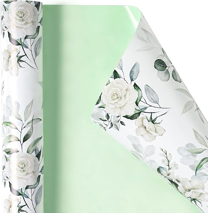 RUSPEPA Reversible Floral Wrapping Paper - Image 2
