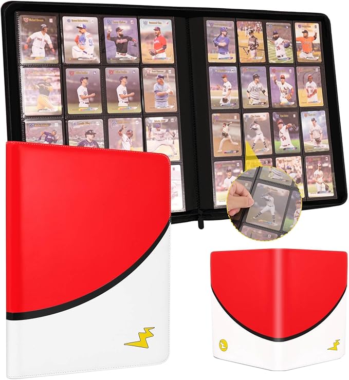 Premium 16-Card Binder 1000+ Card PU Cover Trading Card Album Compatible by Unknown