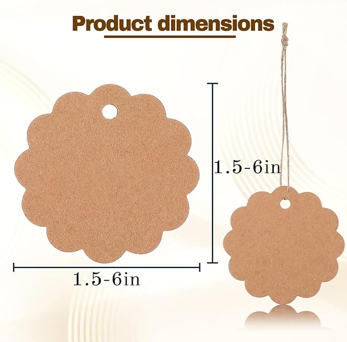 Personalized Gift Tags with String Custom Hang Tags with Your Logo/Text Small - Image 8